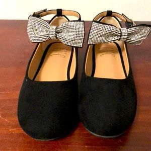 Beautiful ballerina suede shoes with Swarovski stones.